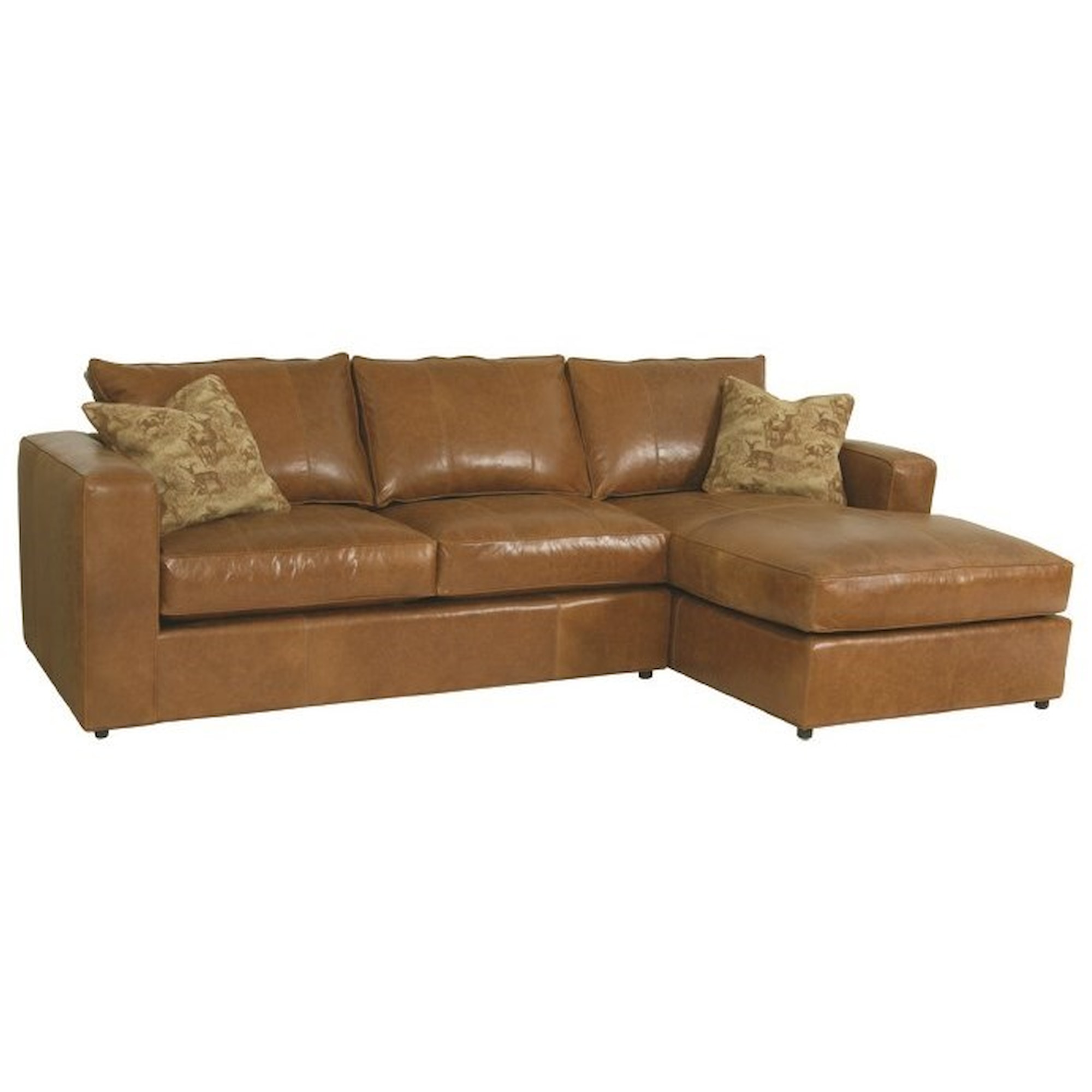 Norwalk Milford 944557+16Brown Leather Sectional Sofa with Chaise
